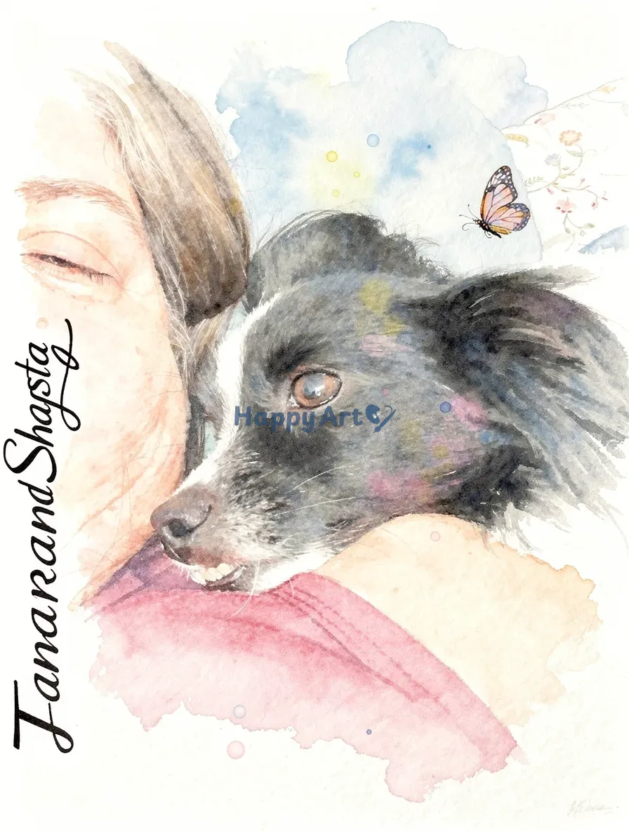 Artwork of Tamara and Shasta