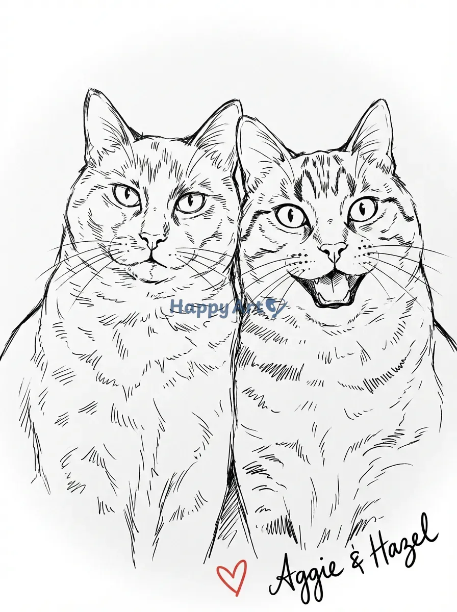 Artwork of Aggie and Hazel