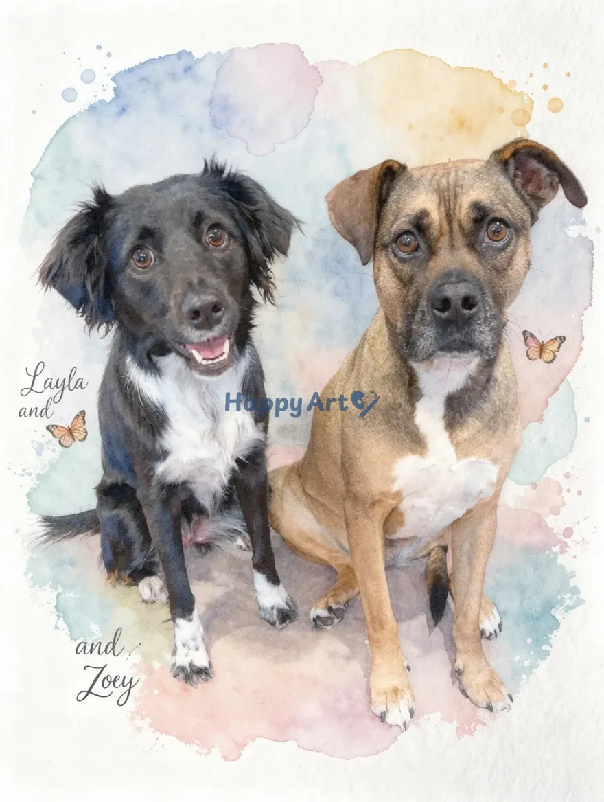 Artwork of Layla and Zoey